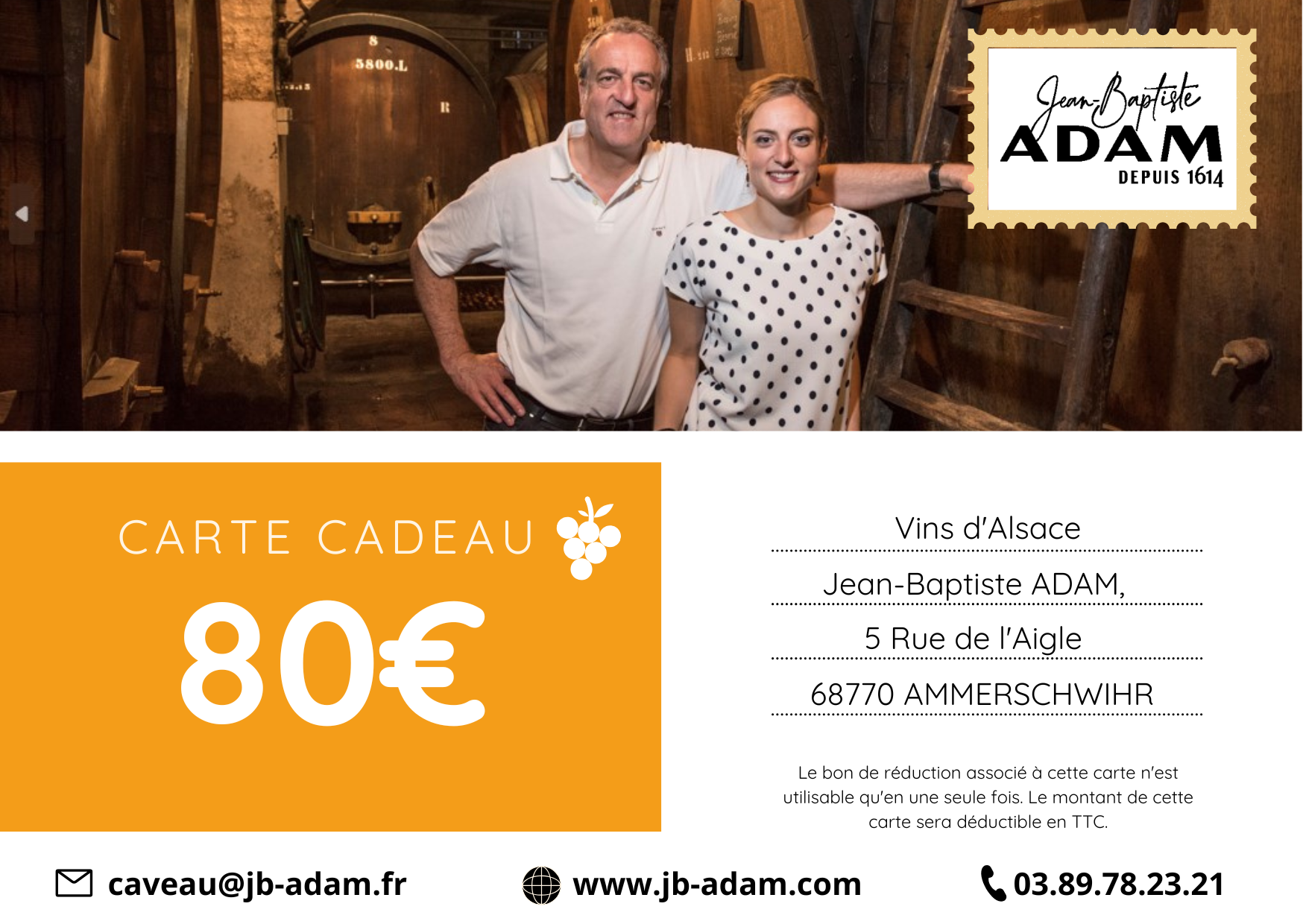 carte cadeau 80€