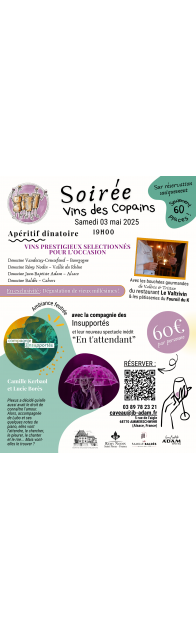 Ticket - Soirée Vin des copains - 03 mai 2025