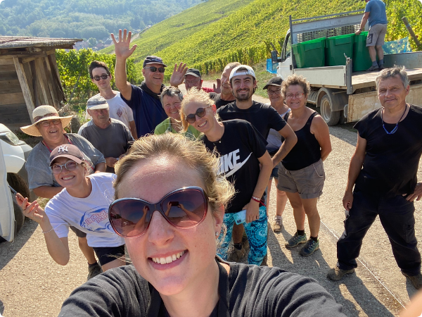 Équipe des vendanges de la Syrah La Piste Noire