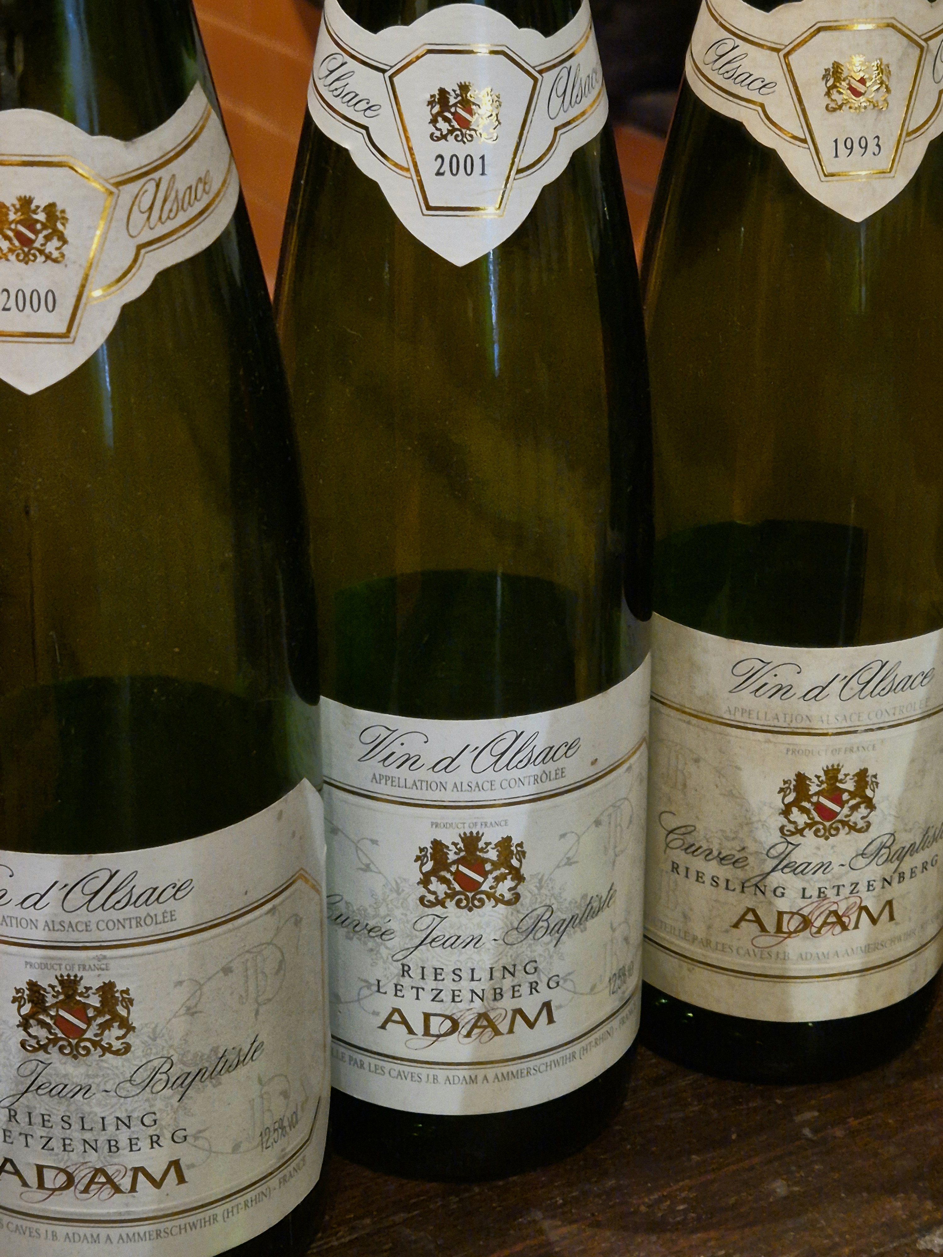 Anciennes bouteilles Jean-Baptiste Adam